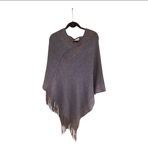 Riah Fashion V Neck Poncho Sweater